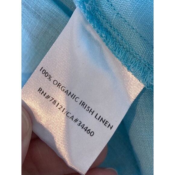 Eileen Fisher Button Up Linen Shirt Size Small Women’s Blue - Picture 4 of 9